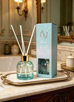 Orelune Reed Diffuser Moon Myth Sets - (Rain Forest) - 80ml (2.71 fl oz) Fragrance for Long Lasting Fraarance for Office Living Room Home Decor & Gifts