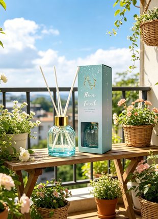 Orelune Reed Diffuser Moon Myth Sets - (Rain Forest) - 80ml (2.71 fl oz) Fragrance for Long Lasting Fraarance for Office Living Room Home Decor & Gifts