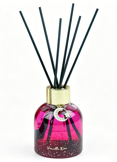 Orelune Reed Diffuser Moon Myth Sets - (Vanilla kiss) - 80ml (2.71 fl oz) Fragrance for Long Lasting Fraarance for Office Living Room Home Decor & Gifts