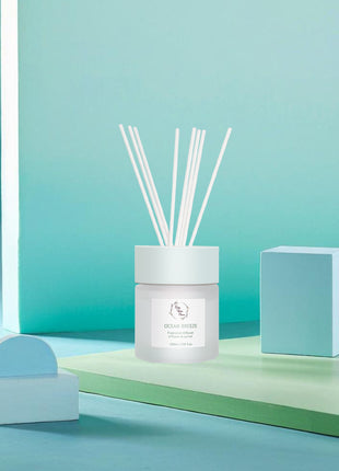 Orelune Reed Diffuser Sets -(OCEAN BREZZE) - 100ML/3.38 FI Oz Gift Box Fragrance for Long Lasting Fragrance for Office Living Room Home Decor & Gifts