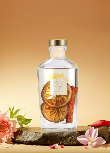 Orelune Botanical Reed Diffuser Sets - (LEMON AND BABY'S BREATH) - 140ML /4.73 fl OZ Gift Box - Fragrance for Long Lasting Fragrance for Office Living Room Home Decor & Gifts