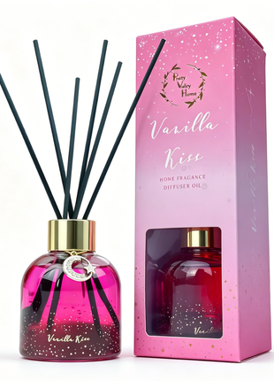 Orelune Reed Diffuser Moon Myth Sets - (Vanilla kiss) - 80ml (2.71 fl oz) Fragrance for Long Lasting Fraarance for Office Living Room Home Decor & Gifts