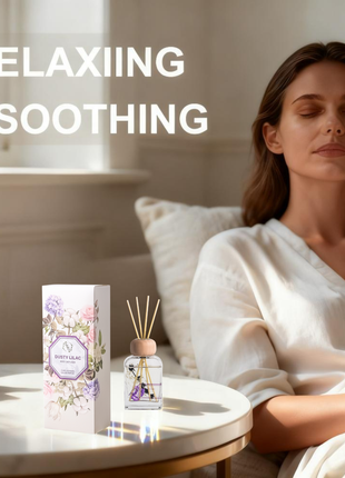Orelune 3.4 fl oz Reed Diffuser Set (Dusty Lilac) Long-Lasting Scented OIl Dlffuser for Bedroom Decor