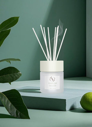 Orelune Reed Diffuser Sets -(Frozen Pear) - 100ML/3.38 FI Oz Gift Box Fragrance for Long Lasting Fragrance for Office Living Room Home Decor & Gifts