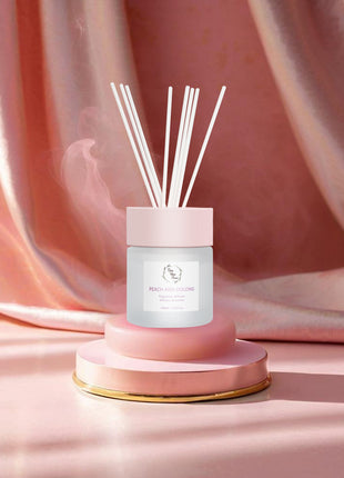 Orelune Reed Diffuser Sets -(White Peach & Oolong) - 100ML/3.38 FI Oz Gift Box Fragrance for Long Lasting Fragrance for Office Living Room Home Decor & Gifts