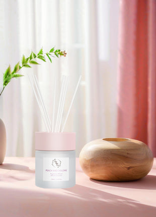 Orelune Reed Diffuser Sets -(White Peach & Oolong) - 100ML/3.38 FI Oz Gift Box Fragrance for Long Lasting Fragrance for Office Living Room Home Decor & Gifts