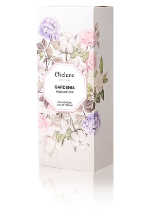 Orelune 3.4 fl oz Reed Diffuser Set (Gardenia Floral) Long-Lasting Scented OIl Dlffuser for Bedroom Decor