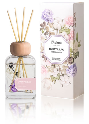 Orelune 3.4 fl oz Reed Diffuser Set (Dusty Lilac) Long-Lasting Scented OIl Dlffuser for Bedroom Decor