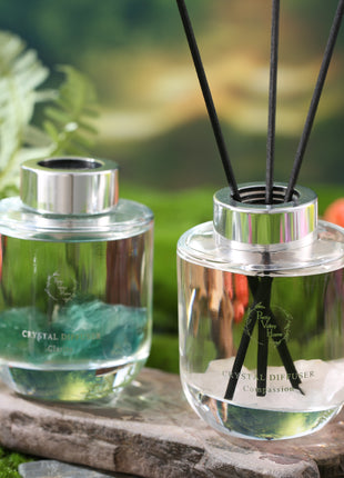 Orelune Reed Diffuser Sets - Crystal Diffuser - Lava Stones -(Compassion) - 3.52FI Oz Gift Box Fragrance fo Long Lasting Fragrance for Office Living Room Home Decor & Gifts