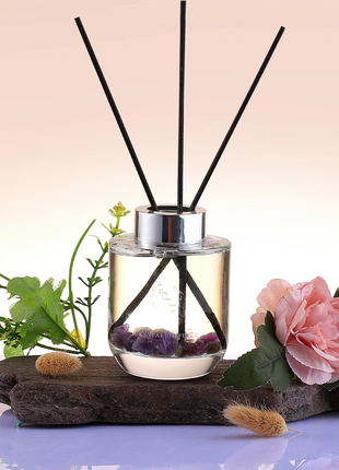 Orelune Reed Diffuser Sets - Crystal Diffuser - Lava Stones -(Tranquility) - 3.52FI Oz Gift Box Fragrance fo Long Lasting Fragrance for Office Living Room Home Decor & Gifts
