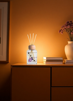 Orelune 3.4 fl oz Reed Diffuser Set (Dusty Lilac) Long-Lasting Scented OIl Dlffuser for Bedroom Decor